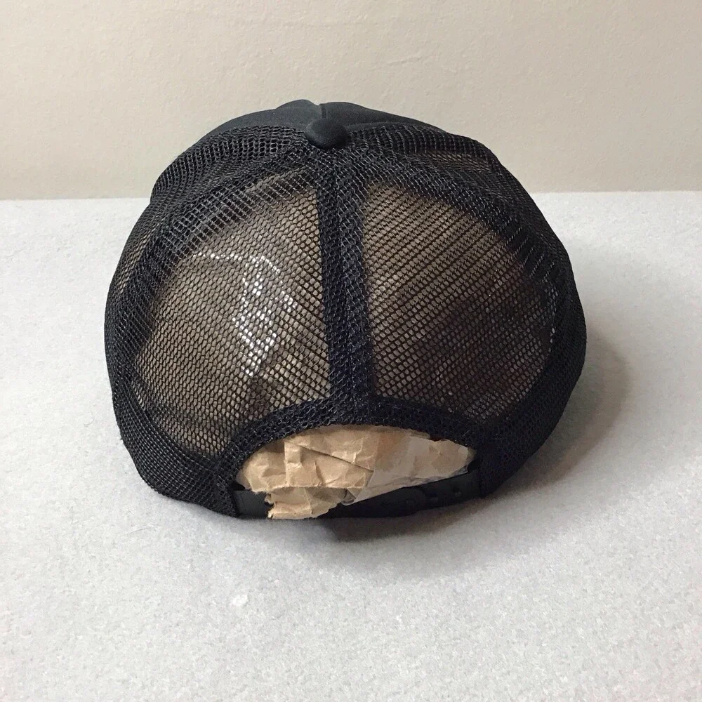 Nike Hat Cap Men Snapback Black Swoosh Logo Rope Mesh Back Trucker Adjustable